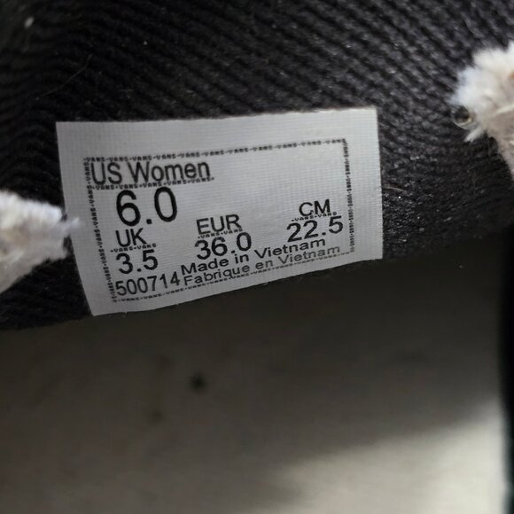 Vans Off the Wall Slip on Black Sneakers Womens Sz 6 - Picture 5 of 6